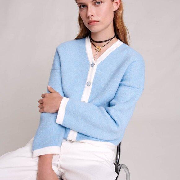 Maje Bleu Clair Knit CardiganSize 2